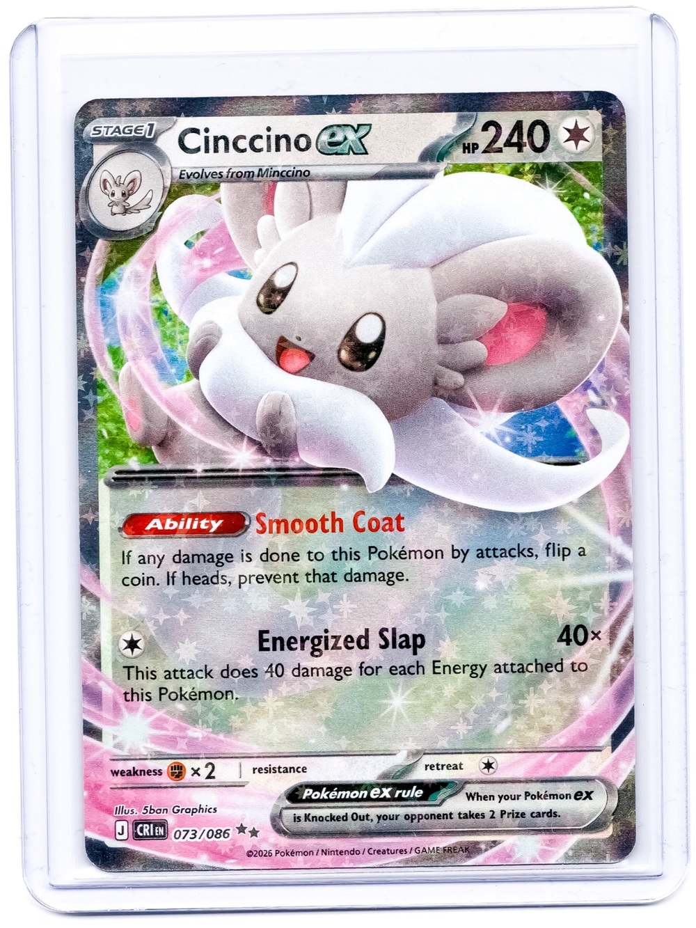 Cinccino 073/086 EX Chaos Rising NM Pokemon Trading Card